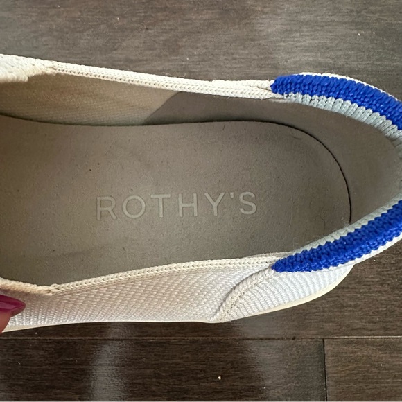Rothy's The Original Slip On Sneaker‎ Classic White Comfort Washable Tennis 8 - Picture 6 of 10